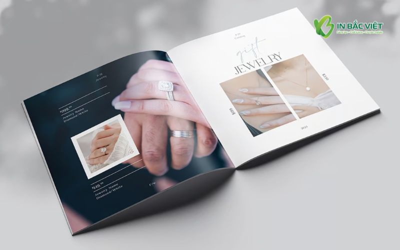 Catalogue trang sức khổ vuông thiết kế thu hút, nổi bật