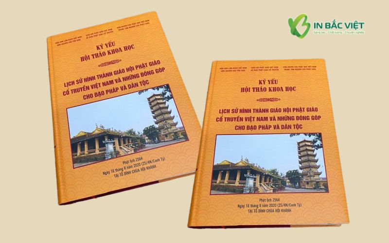 Bìa kỷ yếu hội thảo khoa học đẹp, thiết kế trang trọng trên chất liệu bìa cứng