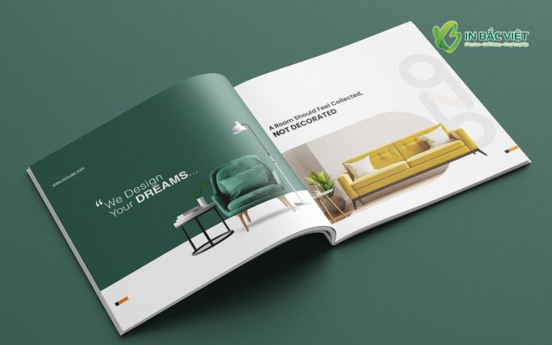 Mẫu Catalogue khổ vuông giới thiệu sản phẩm nội thất thiết kế hiện đại