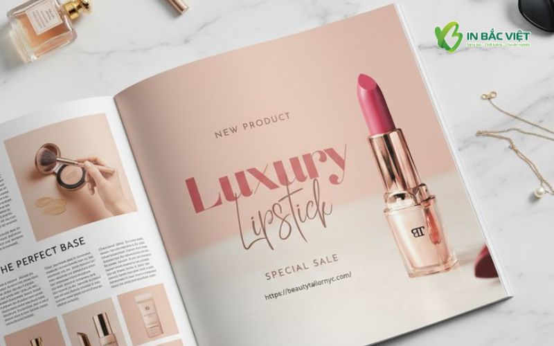Catalogue mỹ phẩm khổ vuông thiết kế chuyên nghiệp