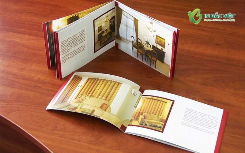 Catalogue nội thất dạng gấp mở ngang