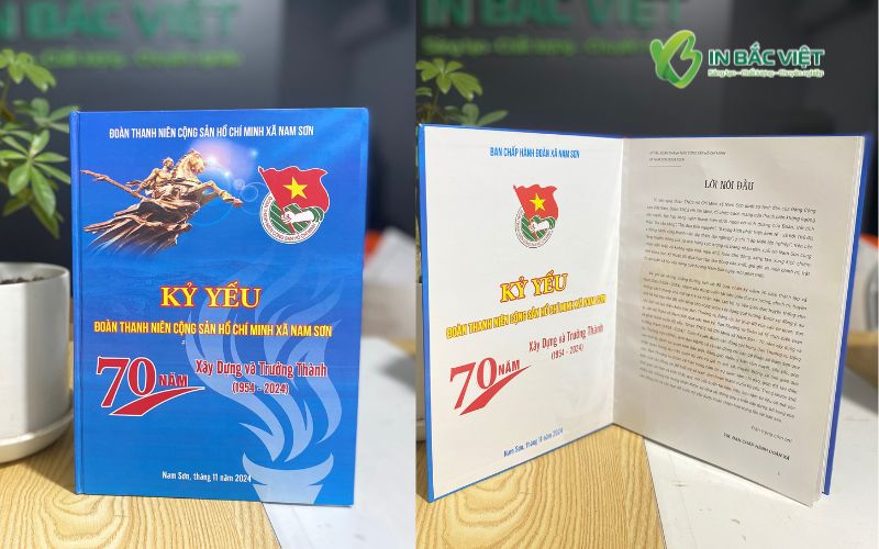 In kỷ yếu bìa cứng chất lượng, giá hợp lý tại In Bắc Việt cho đơn vị đoàn thể