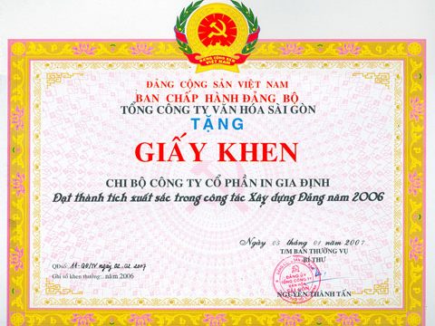 IN PHÔI GIẤY KHEN CÔNG TY