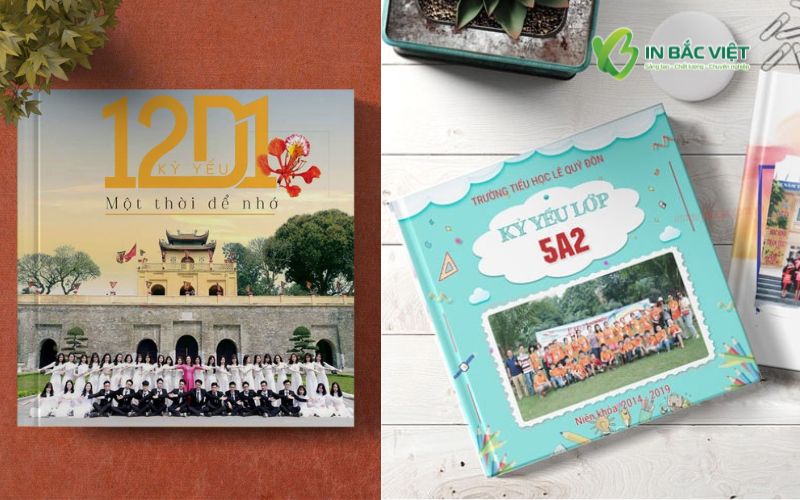 Kỷ yếu trường học đóng quyển với bìa dày chắc chắn, phù hợp lưu giữ kỷ niệm lâu dài