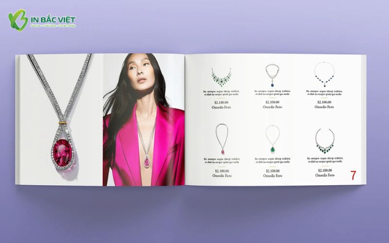 Mẫu catalogue A4 ngang giới thiệu sản phẩm trang sức