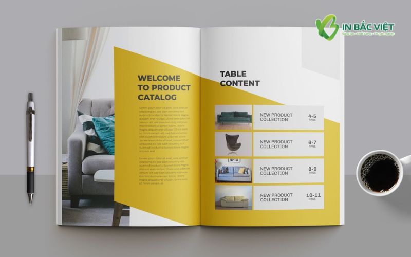 Thiết kế catalogue nội thất với bố cục rõ ràng và hình ảnh bắt mắt thu hút khách hàng