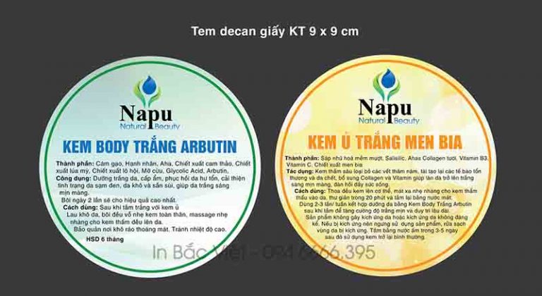 IN TEM DÁN HỘP NHỰA, TEM DÁN BAO BÌ SẢN PHẨM