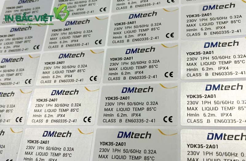 Tem bạc dán máy công nghiệp