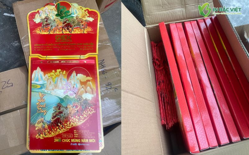 Lịch bloc 52 tuần làm quà tặng doanh nghiệp được sản xuất tại Xưởng In Bắc Việt