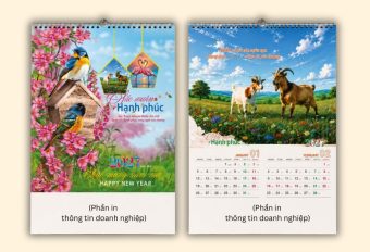 IN LỊCH LÒ XO 7 TỜ TREO TƯỜNG