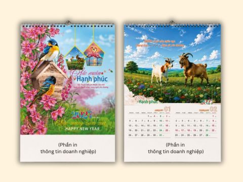 IN LỊCH LÒ XO 7 TỜ TREO TƯỜNG