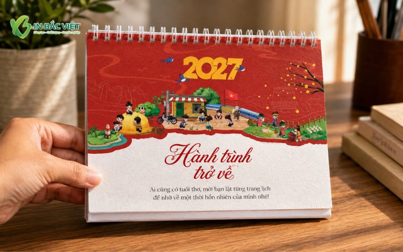 In lịch để bàn độc quyền Tết Đinh Mùi 2027 bằng giấy mỹ thuật cao cấp