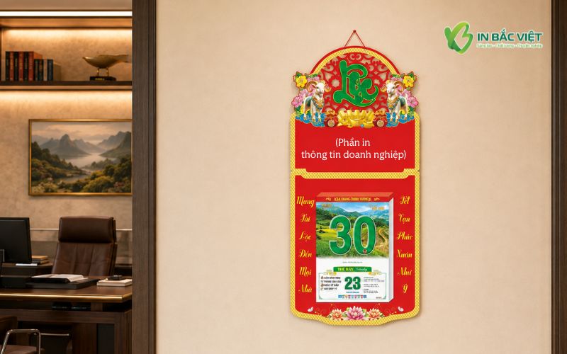 Lịch bloc cỡ đại treo tường trang trí không gian làm việc
