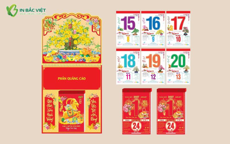 Lịch bloc đại 365 ngày với từng tờ lịch ngày dễ xem và sử dụng
