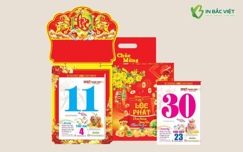Mẫu lịch bloc cực đại treo tường thiết kế nổi bật