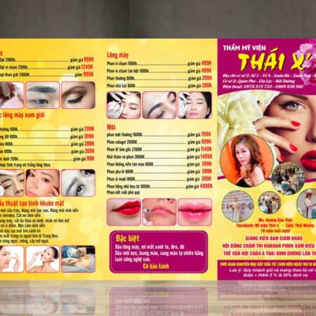 tờ rơi spa đẹp