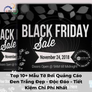 Tờ rơi quảng cáo đen trắng