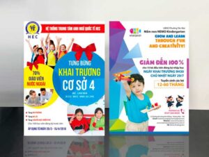 mẫu tờ rơi khai trương trung tâm anh ngữ trẻ em