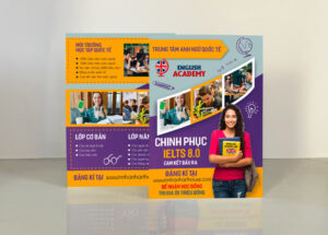 tờ rơi trung tâm ngoại ngữ tiếng anh