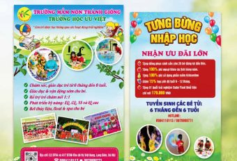 MẪU TỜ RƠI TUYỂN SINH TRƯỜNG MẦM NON