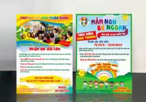 Mẫu tờ rơi trường mầm non Thiện Nhân
