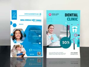 Mẫu tờ rơi quảng cáo nha khoa nhiều thông tin