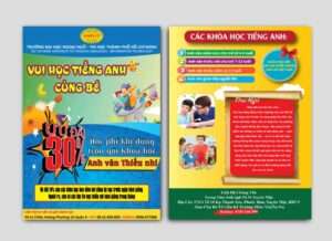 Mẫu tờ rơi mầm non anh ngữ tiếng anh