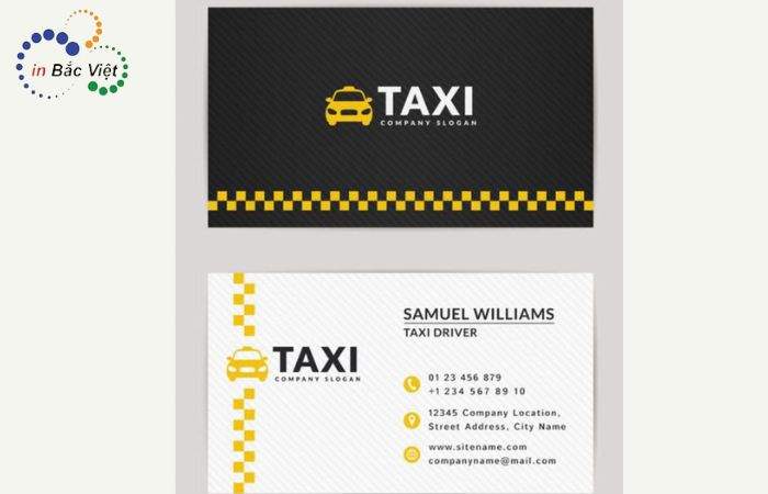 Danh thiếp taxi phong cách chuyên nghiệp