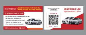 Mẫu card visit dịch vụ xe ô tô ghép chuyến