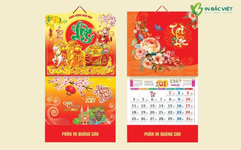 Lựa chọn lịch phôi sẵn hoặc lịch treo tường thiết kế độc quyền