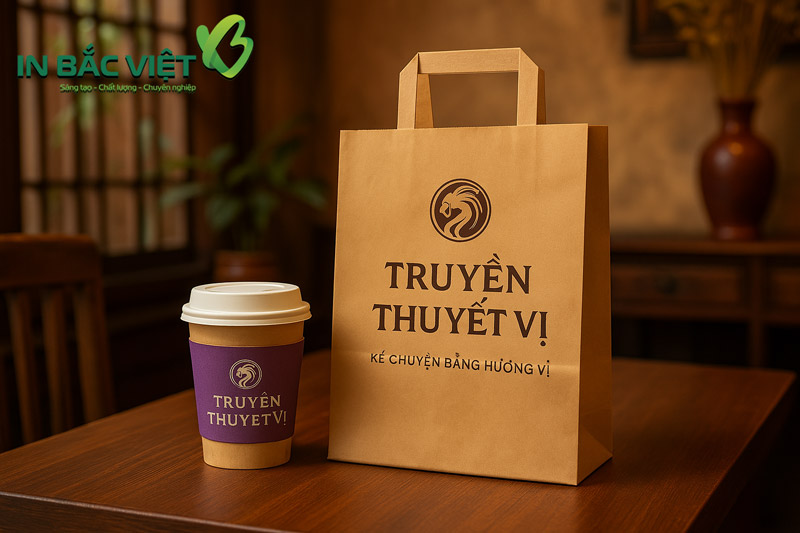 Tạo dấu ấn với khách hàng với túi giấy đựng đồ uống in logo thương hiệu