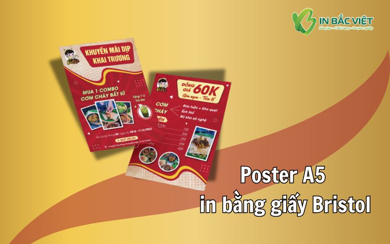 Poster khuyến mãi A5 in giấy B