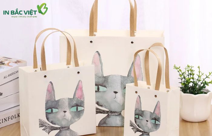 Túi giấy đựng túi xách dễ thương