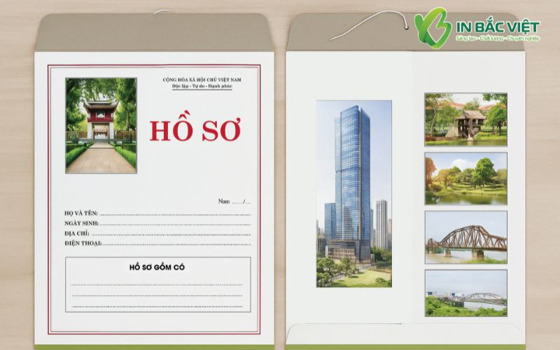 In bao bì đựng hồ sơ
