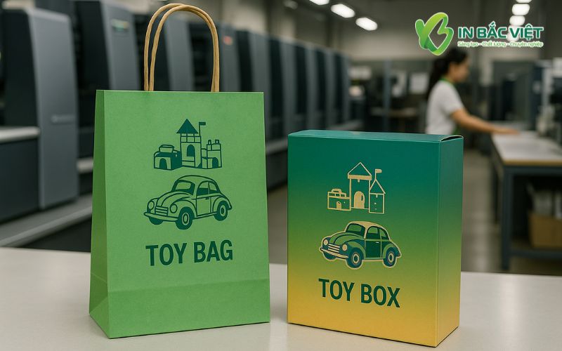 Dịch vụ in ấn túi giấy hộp giấy đựng đồ chơi tại Hà Nội
