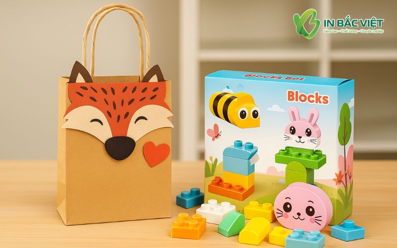 Túi giấy đựng đồ chơi và hộp giấy đựng đồ chơi