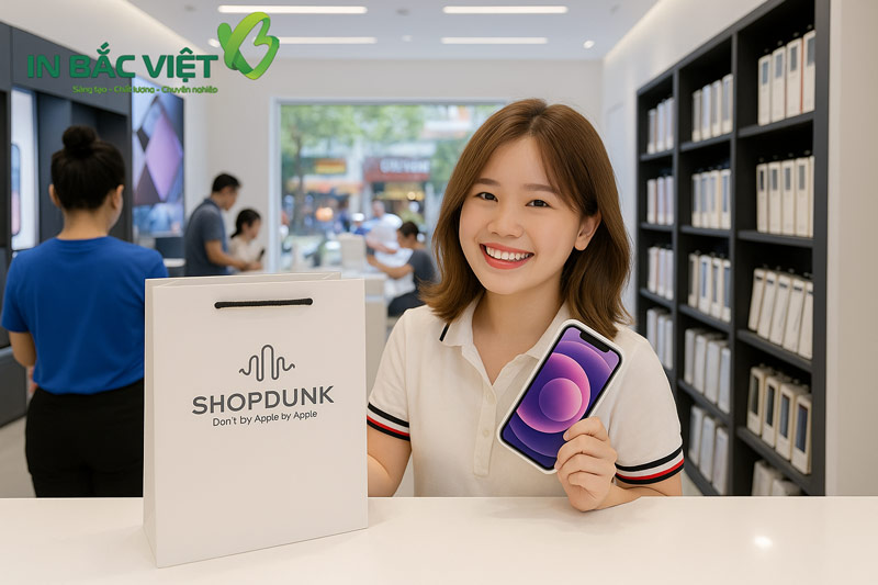 Túi giấy điện thoại cho chuỗi cửa hàng điện thoại