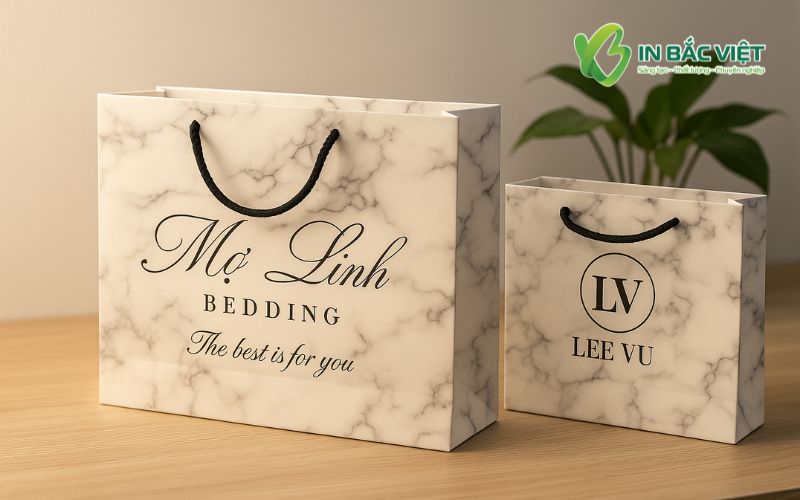 Mẫu túi giấy Ivory dành cho ngành thời trang