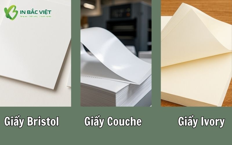 So sánh giấy Bristol và giấy Couche giấy Ivory
