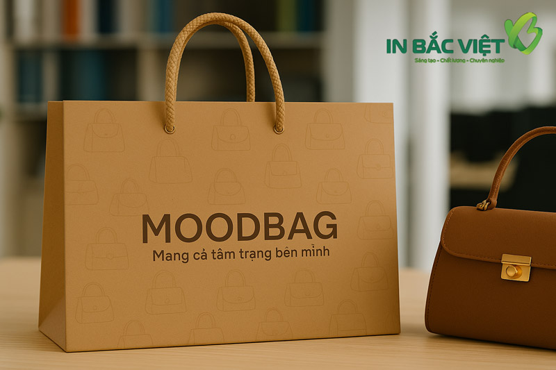 Túi giấy chất liệu kraft sử dụng cho shop bán túi xách