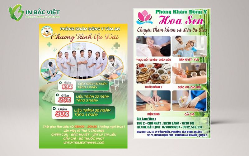Mẫu tờ rơi giới thiệu dịch vụ phòng khám Đông Y