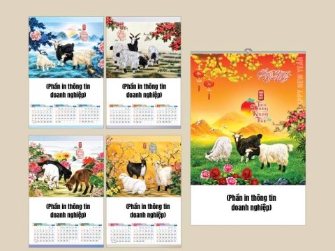 30+ MẪU IN LỊCH 5 TỜ ĐẸP, CHẤT LƯỢNG