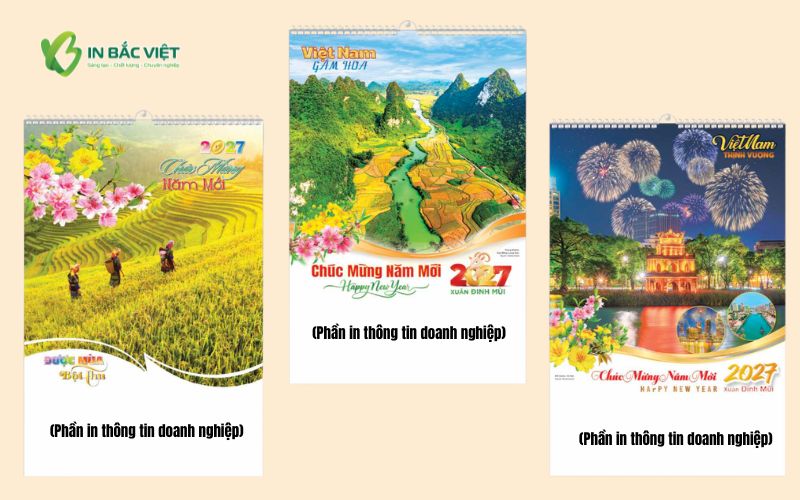 In lịch phôi 5 tờ và in lịch 5 tờ độc quyền nhanh đẹp tại In Bắc Việt Hà Nội