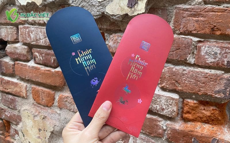 Mẫu lì xì con ngựa ép nhũ 7 màu cao cấp