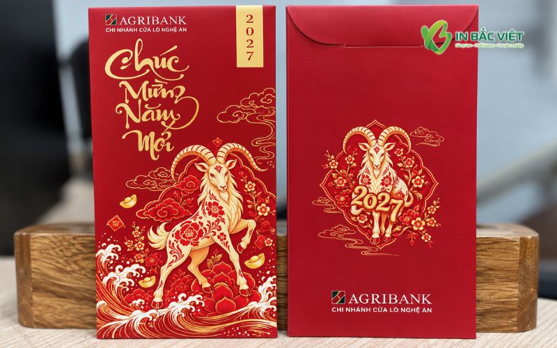 Mẫu lì xì ngân hàng 2027 thiết kế theo yêu cầu