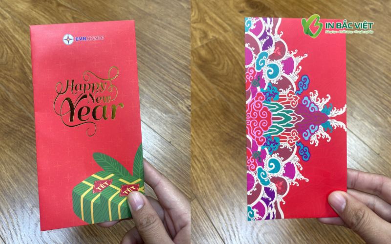 Bao lì xì ép kim sang trọng và lì xì thiết kế ấn tượng, thể hiện phong cách sáng tạo và tinh tế