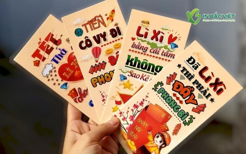 Báo giá in bao lì xì meme tại In Bắc Việt với nhiều mẫu thiết kế vui nhộn, bắt trend