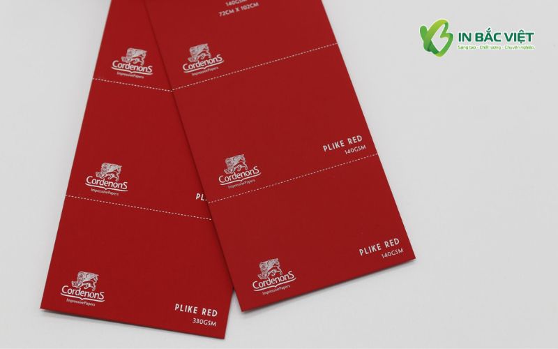 Giấy mỹ thuật đỏ cao cấp dùng để in bao lì xì ép kim sang trọng