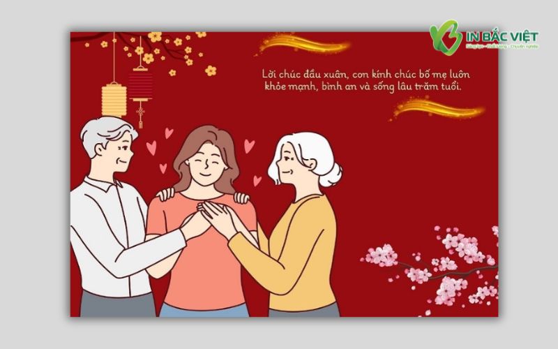 Gợi ý lời chúc Tết bố mẹ ý nghĩa, ấm áp cho thiệp chúc mừng năm mới 2026