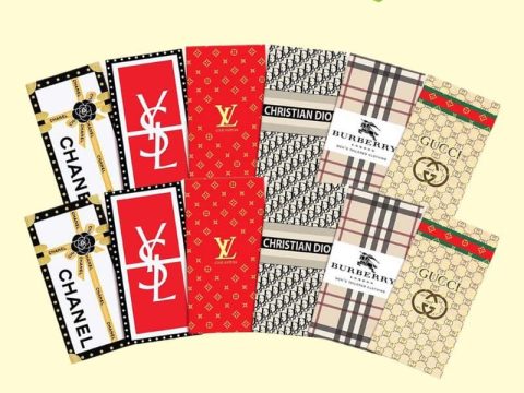 IN BAO LÌ XÌ THƯƠNG HIỆU DIOR, GUCCI, LV CAO CẤP 